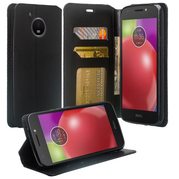 Motorola Moto E4 Plus Case, Moto E4 Plus Wallet Cover, Slim Flip Folio