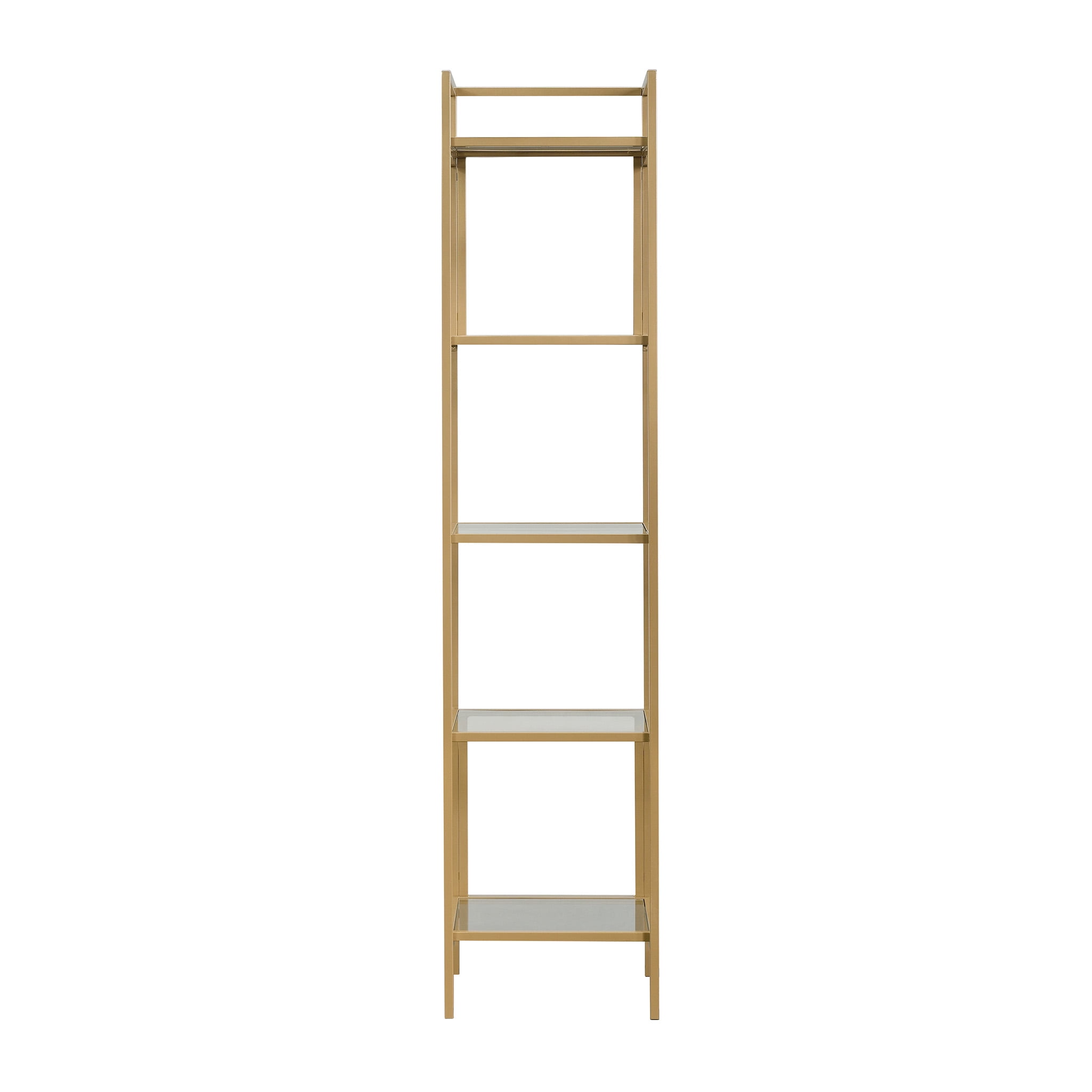 Better Homes Gardens Nola Narrow Bookcase Gold Finish Walmart