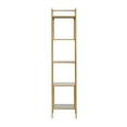 Better Homes & Gardens Nola Narrow Bookcase, Gold Finish