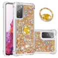 thumbnail image 1 of Funda para Samsung Galaxy S20 FE 4G/5G con Brillo Líquido Flotante, Purpurina, Parachoques y Anillo Giratorio Soporte, 1 of 5