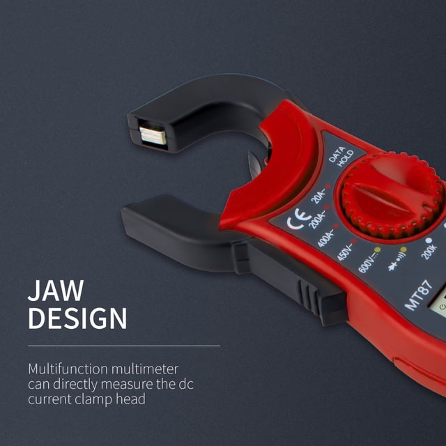 Professional Portable Mt87 Digital Clamp Meter Multimeter Dc Ac Voltage Current Tongs Resistance Amp Ohm Tester Electronic