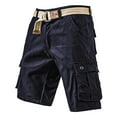 thumbnail image 3 of Bcfgryg Men's Cool Retro Shorts With Pockets Outdoor Work Shorts With Large Pockets Lightweight Men's Running Shorts Navy 38, 3 of 3