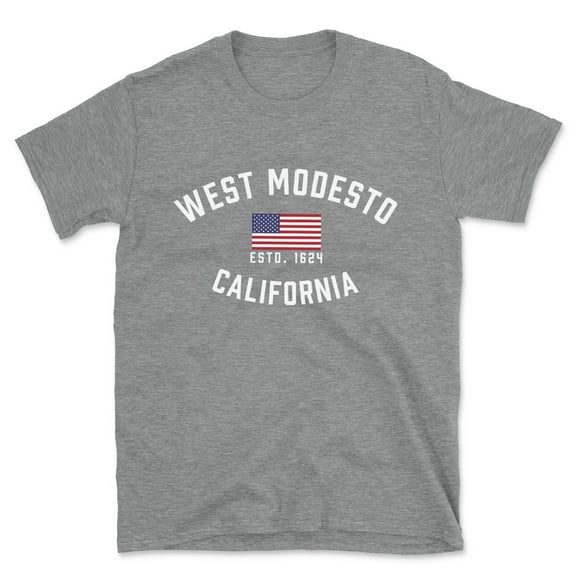 West Modesto California Patriot Men's Cotton T-Shirt
