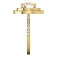 thumbnail image 3 of 2.6 ct Round Cut Natural Morganite with Simulated Diamond Halo Accents 14K Yellow Gold Womens Engagement Ring, 3 of 5