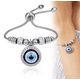 thumbnail image 2 of Pulsera de Ojo Turco Belug Acero Inoxidable para Mujer Tamaño Ajustable, 2 of 5