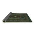 thumbnail image 2 of Ahgly Company Indoor Square Persian Turquoise Blue Traditional Area Rugs, 5' Square, 2 of 4