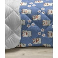 thumbnail image 3 of Cat Down Alternative Comforter, Cursive Meow with Upside down Kittens Mini Paws, Microfiber Quilt for All Season, 5 Sizes, Multicolor, by Ambesonne, 3 of 3