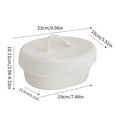 thumbnail image 2 of Round Cotton Rope Storage Basket with Lid Woven Baskets Soft Small Decorative Boxes Organizer Bins for Home Bathroom Decor and Organizing White, 2 of 9