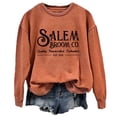 thumbnail image 4 of HCYSFG Women Salem Broom Co Sweatshirt Halloween Graphic Letter Print Crewneck Long Sleeve Casual Pullover Loose Festive Top, 4 of 4