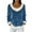 Blue, variant on Women's Fashion Plush V Neck Pullover Top Long Sleeve Tee Printed Sweatshirt Flannel Shirt for Women Soft Comfort Casual Wear,Blue,M