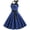 Dark Blue, variant on TIHLMK Womens Dresses Summer Fashion Womens A Line Flare Vintage Dress Halter BowKnot Prom Swing Short Sleeve Polka Dot Printing Party Dress Gift for Women