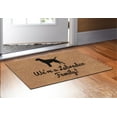 thumbnail image 2 of ThisWear Labrador Mom We're A Labrador Family New Home Decor Black Lab Chocolate Lab Doormat Simulated Coir, 2 of 3