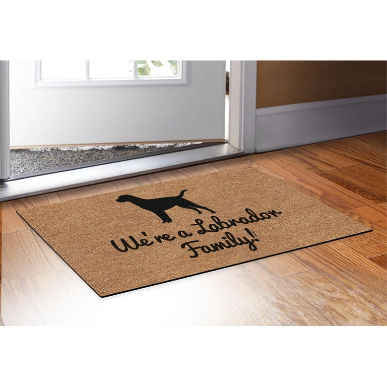 Chocolate lab doormat hot sale