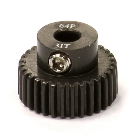 - Integy RC Toy Model Hop-ups C24276 Billet Machined Hard Anodized Aluminum 64 Pitch Pinion 31 Teeth for 0.125 Shaft