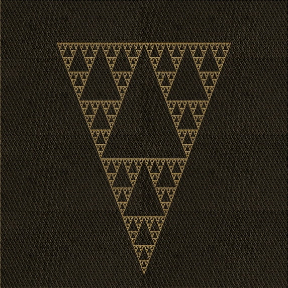 Ahgly Company Indoor Square Patterned Night Black Area Rugs, 4' Square