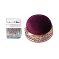 thumbnail image 4 of Pin Cushion Pillow Pins Holder with Sewing Pins Handcraft Tool Copper Base Round Red A, 4 of 9