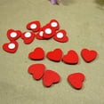 thumbnail image 3 of Rongfmy Lot de 100 Cœurs Rouges en Bois Adhésifs avec Ruban pour Décoration de Mariage Bricolage, 3 of 6