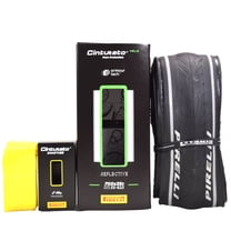 Pirelli Cinturato Velo TLR Refl. Bicycle Tire 35-622 (700x35c) SmarTUBE 33/45-622 Presta 60mm - 1 Pack
