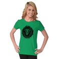 thumbnail image 4 of Lion Jungle Symbolic Spirit Animal Womens Slim Fit Graphic Tee Brisco Brands M, 4 of 5