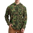 thumbnail image 1 of Men's Performance Athletic Hooded Sweatshirt Long Sleeve Lightweight Breathable High Elasticity Workout Running Top for Wear, 1 of 7