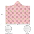 thumbnail image 3 of Wearable Blanket,Pink Cartoon Donut Unicorn Pattern Hooded Wearable Flannel Blanket for Adults & Teens,Winter Poncho Shawl Wrap Cape Cozy Anti-Pill,50"x60", 3 of 5