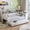Antique White, variant on Noble House Full Size Daybed with Twin Trundle, Storage Shelves and Study Desk, Natural