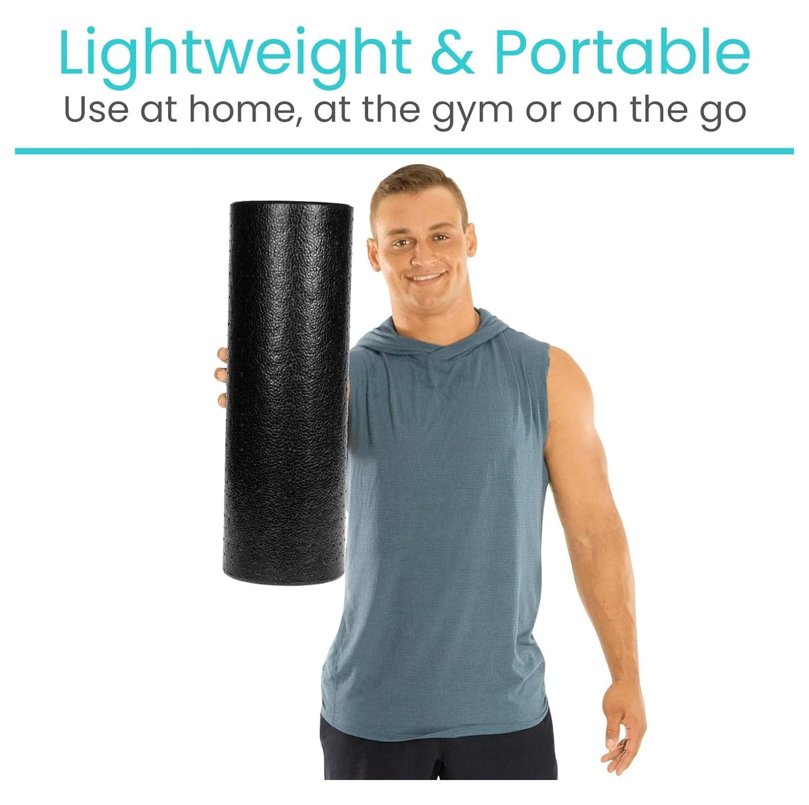 High Density Foam (18 inch) - Large Foam for Exercise, Physical Therapy, Yoga, Pilates, Stretching - Massager for Trigger Point, Deep Muscle Massage, Myofascial Release