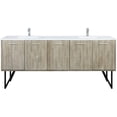 thumbnail image 4 of Lexora Home Lancy 80" Double Quartz Top Bathroom Vanity with Chrome Faucet, 4 of 14