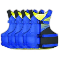 Stohlquist Universal Fit Adult Life Jacket PFD (4 Pack) Coast Guard Approved PFD, Life Vest for Men and Women 90  lbs, Lightweight Neoprene and Adjustable, Ideal for Boating, Kayaking & Water Sports