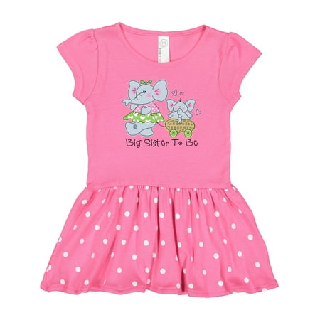 

Inktastic Elephant Future Big Sister Gift Toddler Girl Dress