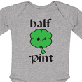 thumbnail image 4 of Inktastic Half Pint Boys or Girls Long Sleeve Baby Bodysuit, 4 of 5