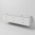 thumbnail image 6 of Castor 80 in W White Double Bath Vanity and Carrara Marble Top, 6 of 10
