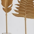 thumbnail image 5 of Golden Monstera Leaf Feather Model Ornament,Metal Golden Leaf Tabletop Shelf TV Cabinet Decor Feather Or Leaf With Marble Base Holder Desktop Decoration Home Office Decoration, 5 of 6