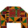 thumbnail image 4 of XIAOHUAGUA Traditional African Kente Scarf Print Unisex Tribal Scarf for Her Gift for Him, 4 of 5