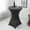 Black, variant on Giyblacko 43.3x23.6 Inch Spandex Round Tablecloth Cocktail Blue Table Covers Fitted Stretch Tablecloth For Wedding Banquet Party Birthday