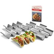 Uno Casa Taco Holders Set of 6 Stainless Steel Shell Holder Serving Tray Rack