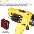 thumbnail image 4 of Drill Bit Holder Tool Holster, 4 Sets 1/4 Inch Bit Holder with Adhesive, Power Driver Bit Holster, Easy Access to six Driver bits on The Side of Your Power Drill or Driver!, 4 of 4