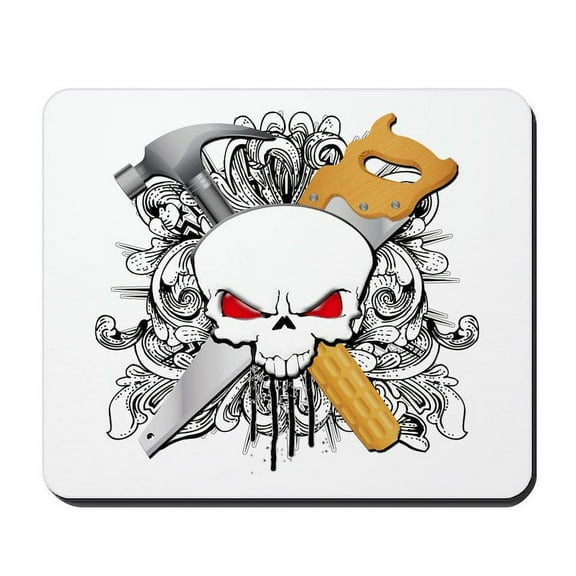 CafePress - Handyman Skull Mousepad - Non-slip Rubber Mousepad, Gaming Mouse Pad