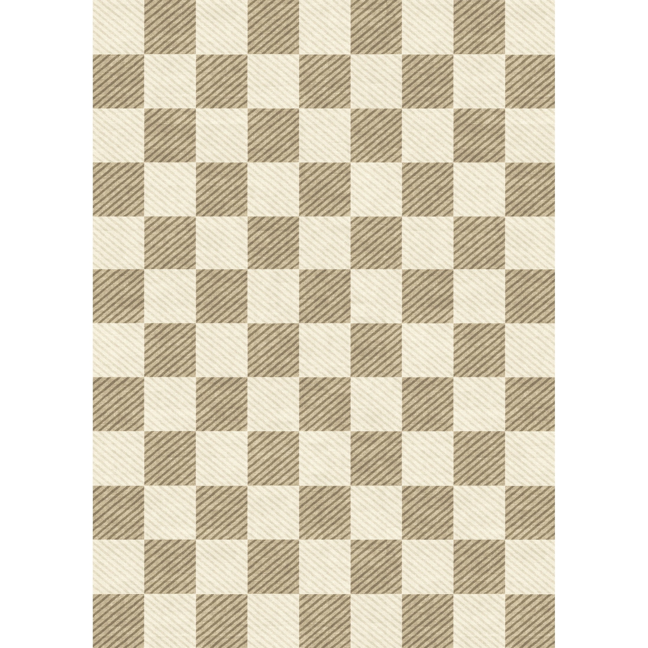 WIPONKEN 5'x7' Area Rugs for Living Room Modern Checkered Brown Rugs for Bedroom Kitchen Non Slip Washable Geometric Contemporary Carpets for Home Office Dining Room Throw Rugs