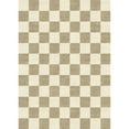 thumbnail image 5 of WIPONKEN 5'x7' Area Rugs for Living Room Modern Checkered Brown Rugs for Bedroom Kitchen Non Slip Washable Geometric Contemporary Carpets for Home Office Dining Room Throw Rugs, 5 of 7