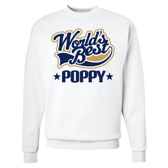 Inktastic Worlds Best Poppy Grandpa Adult Sweatshirt