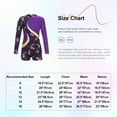 thumbnail image 7 of TTAO Girls Long Sleeve Gymnastics Leotards Stretchy Ballet Dance Unitard Athletic Shorty Bodysuit Purple&Black 6, 7 of 7