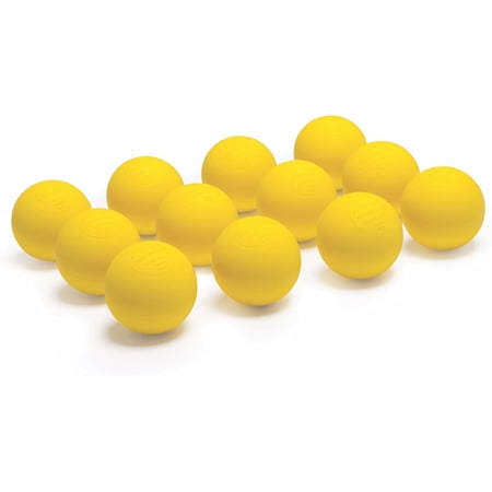Champion Sports Lacrosse Balls: Official Size Sporting Goods Equipment for Professional College & Grade School Games Practices & Recreation – NCAA NFHS and SEI Certified – 12-Pack – Yellow