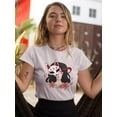thumbnail image 2 of Girl With Fox Spirit Mask T-Shirt Women -Smartprints Designs, Female 5X-Large, 2 of 4