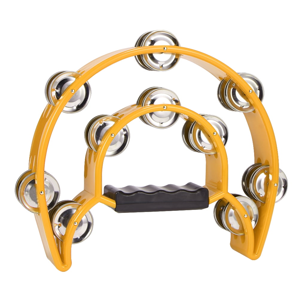 ViiTech Tambourine Percussion Musical Instrument Hand Bell Compact