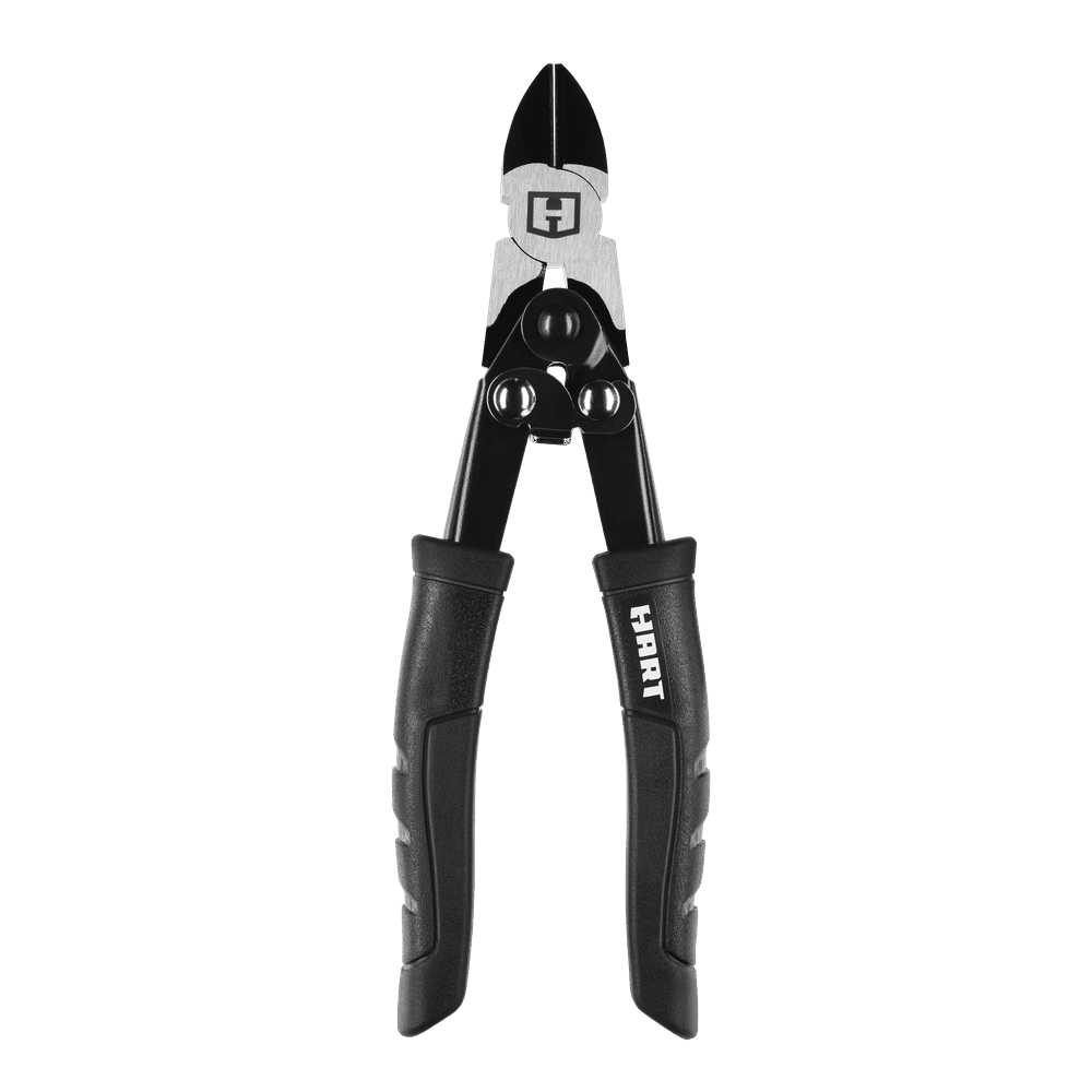 HART Compound Action Diagonal Pliers with Molded Handles, Chrome Vanadium
