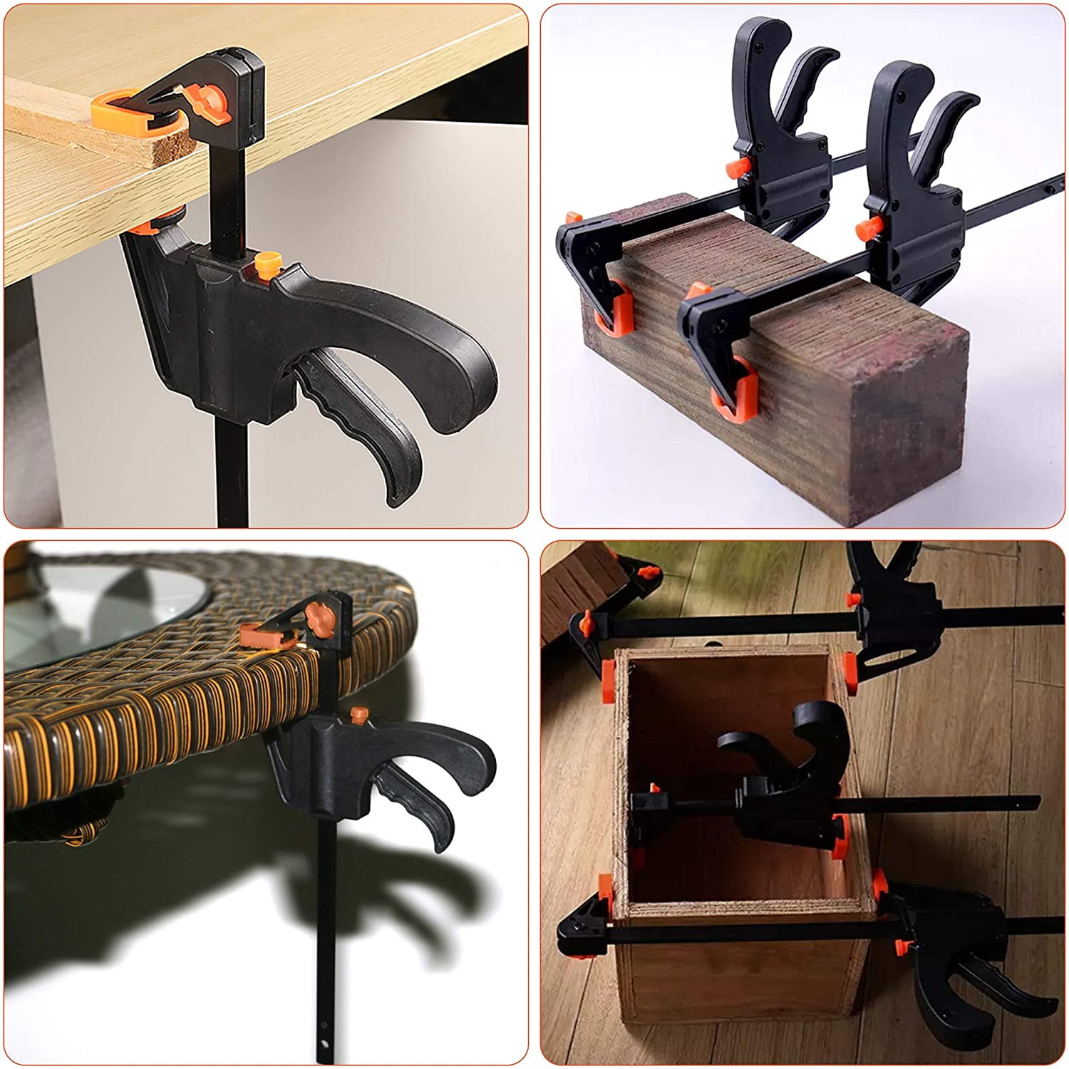 Lot De 2 Pinces à Cliquet à Dégagement Rapide Pour Le Travail Du Bois 91,4 Cm – Pince Manuelle Réglable Légère Pour Le Travail Du Bois Et La