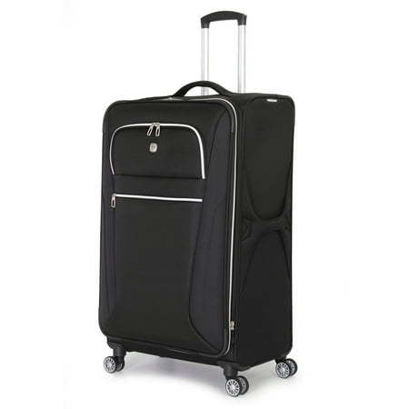 White Large Checked Suitcase