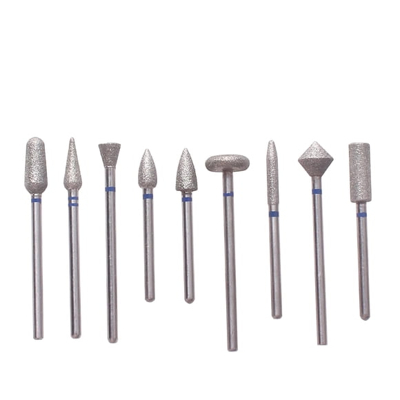 Juego de Brocas para Taladro de Uñas MZCMSL 9 piezas para Manicura y Pedicura