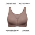 thumbnail image 3 of DELIMIRA Women's Natrelax Front Closure Bras Posture Lightly Padded Plus Size Wireless Full Coverage Bra, 3 of 3